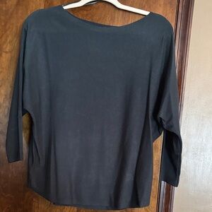 Milano Dark Green Long Sleeve Boatneck Top